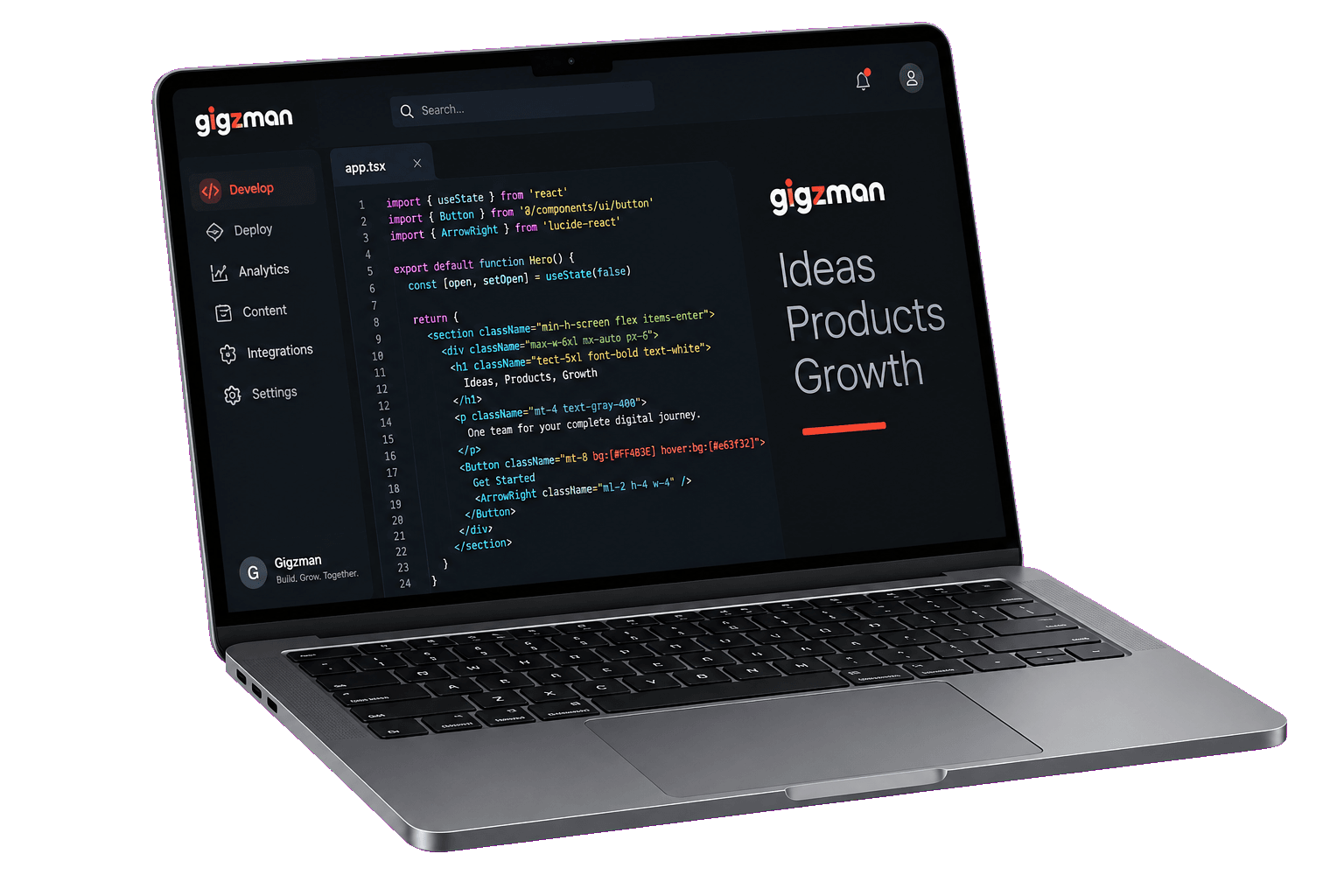 Product code and a roadmap on a laptop