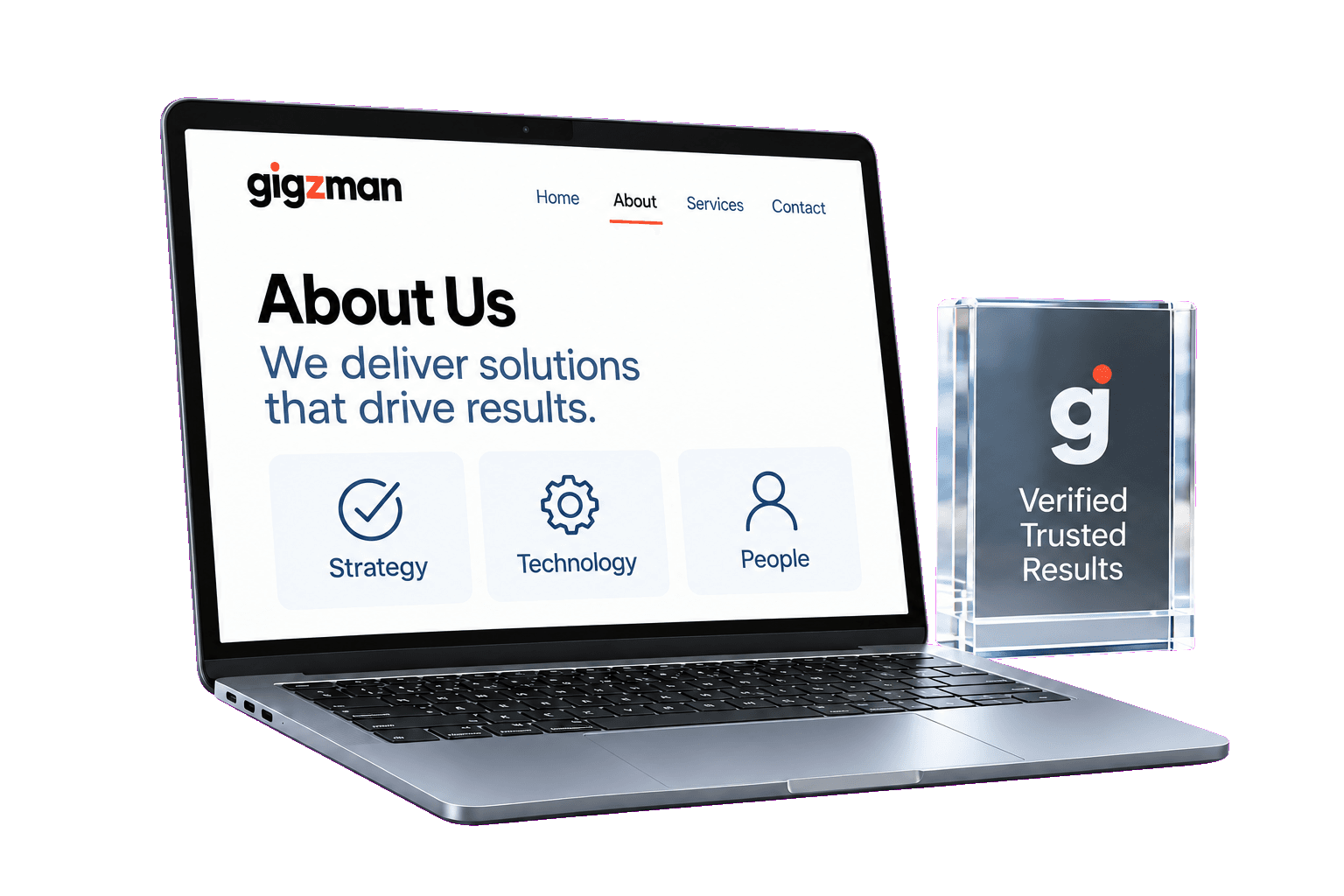 A delivered site beside a verified trusted results award