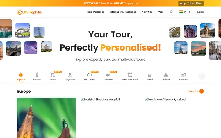 Thrillophilia website