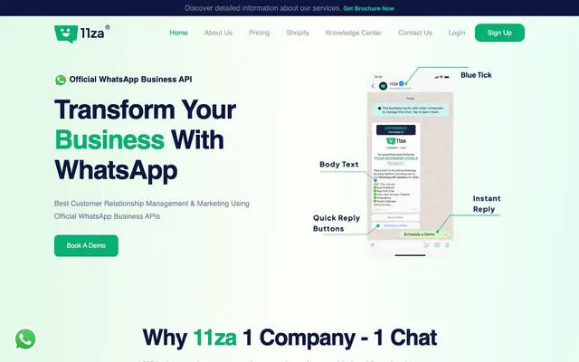 11ZA - WhatsApp Automations and Messaging Solutions - Engees Communications Private Limited website