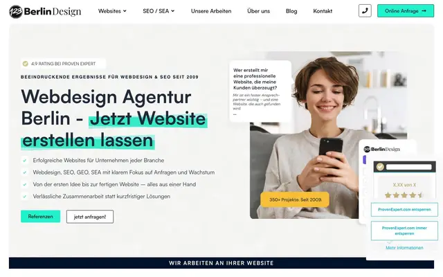 123 Berlin Design ✔ Webdesign & SEO Agentur Berlin website