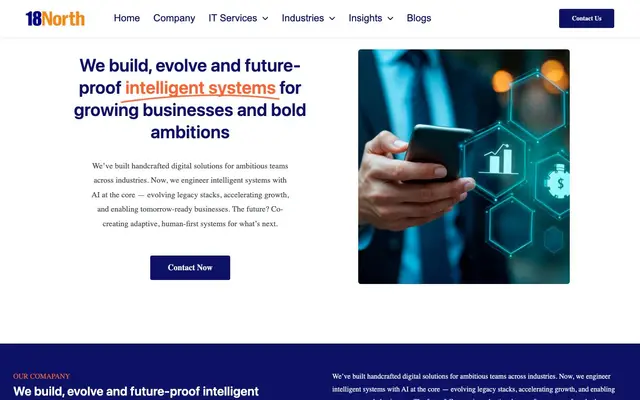 18North Systems Pvt. Ltd. website
