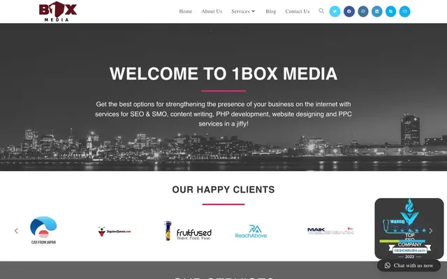 1Box Media website