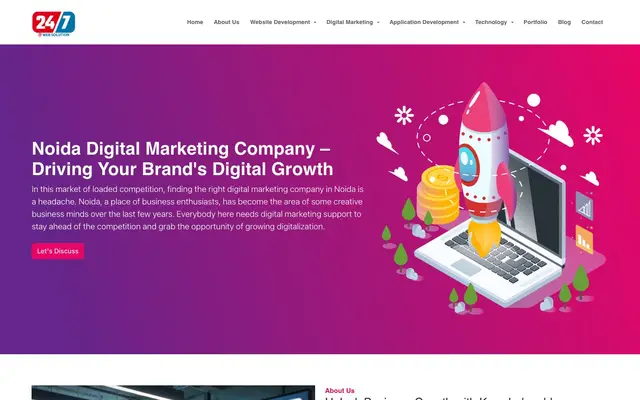 24By7 Web Solution website