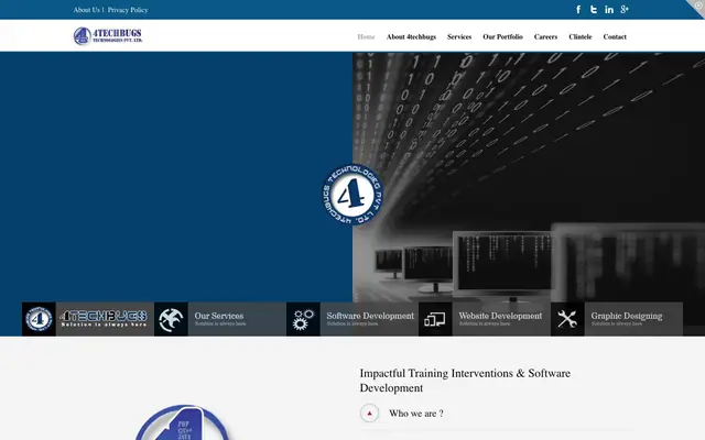 4TechBugs Technologies Pvt. Ltd website