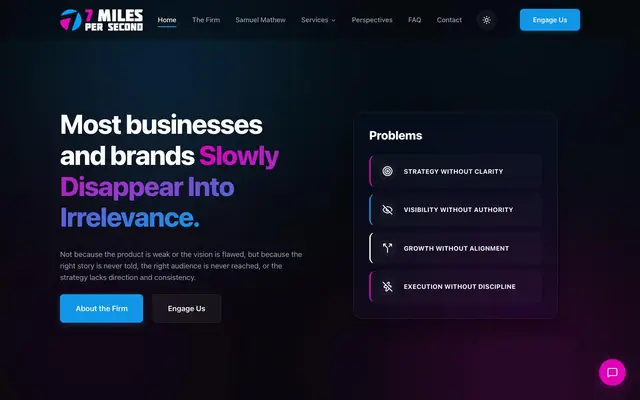 7 Miles Per Second website
