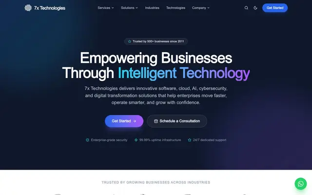 7x Technologies website