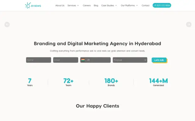 8 Views Branding and Digital Marketing Agency in… website