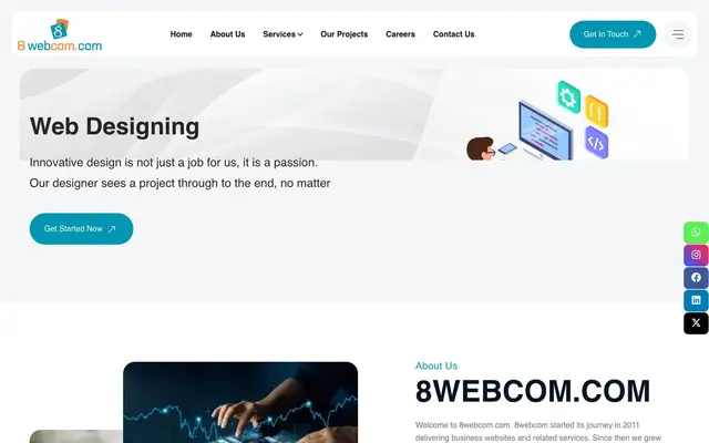 8webcom.com website