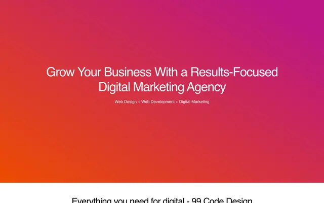 99 Code Design website