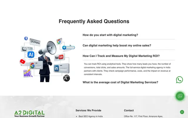 A2 Digital website