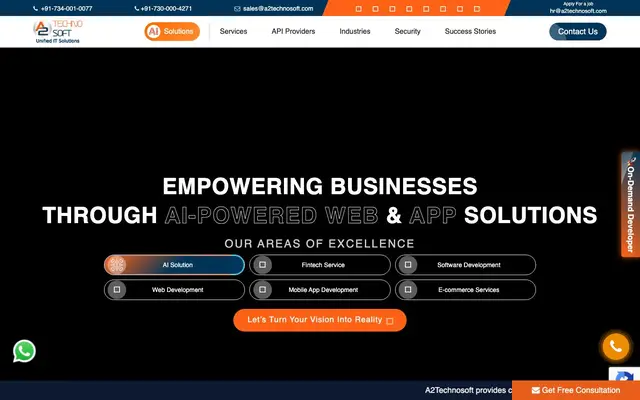 A2 Technosoft Company website