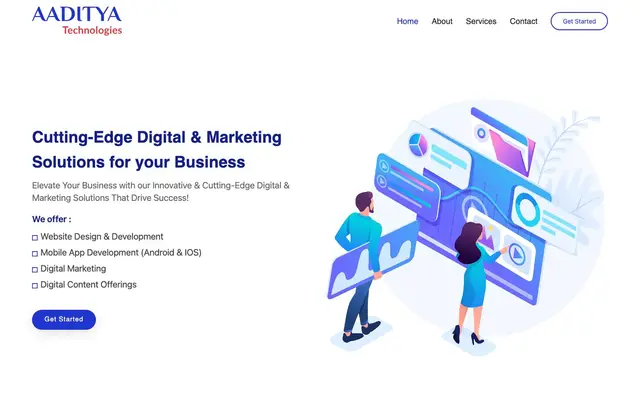 Aaditya Technologies website