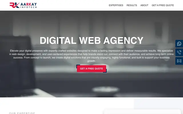 Aarkay Infotech - Digital Web Agency website