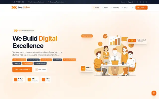 Aaron Softech Private Limited website