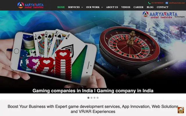 Aaryavarta Technologies website