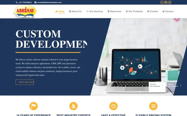 Abhinav IT Solutions Pvt. Ltd. website