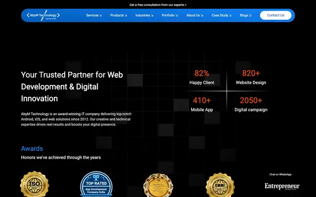 AbyM Technology website