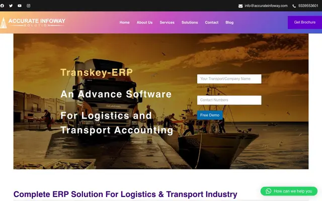 Accurate Infoway Solution website