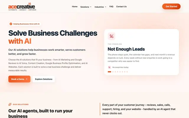 Ace Creative Webtech Private Limited website