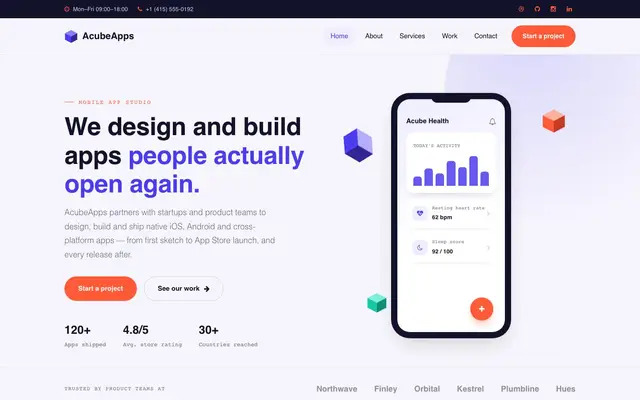 AcubeApps Technologies website