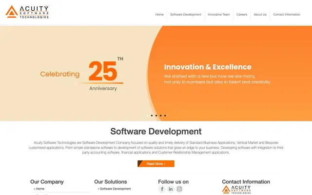 Acuity Software Technologies website