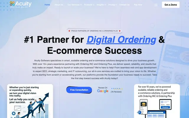 Acuity Software Services Pvt. Ltd website
