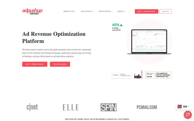 AdPushup Software India (P) Limited website