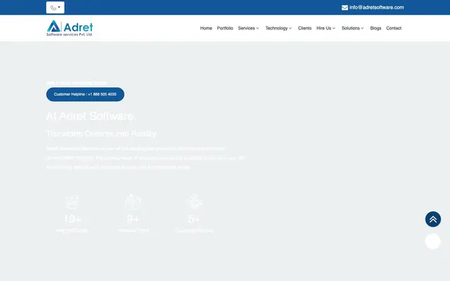 Adret Software Services Private Limited website