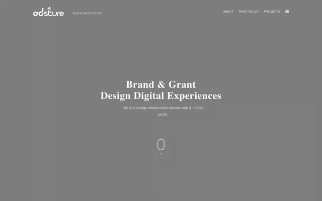 Adsture Design Studio website