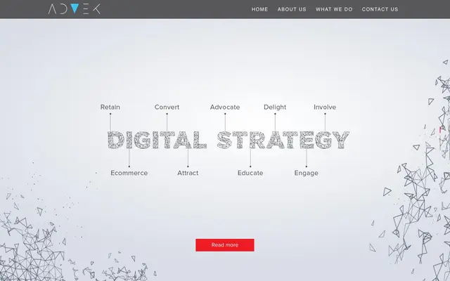 Advek Branding Agency website