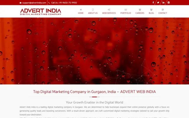 Advert India website