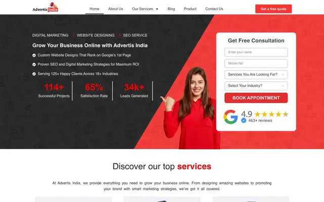 Advertis India website