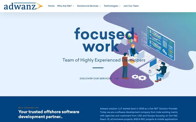 Adwanz Solutions LLP website