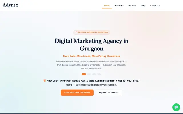 Adynex Digital Marketing Agency website