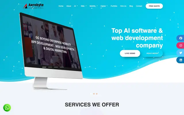 AeroByte Innovations Pvt. Ltd. website