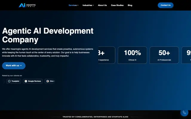 Agentic India | AI Development Company website