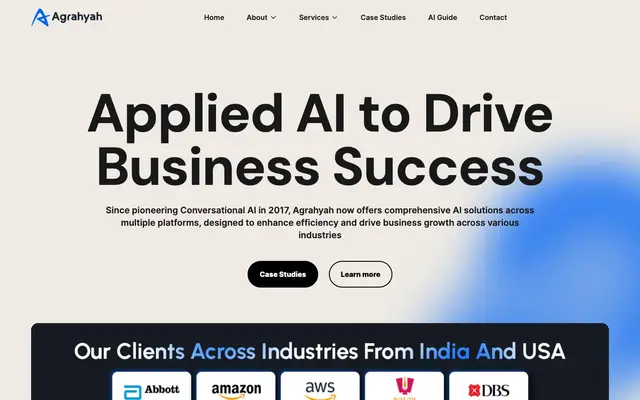 Agrahyah Technologies website