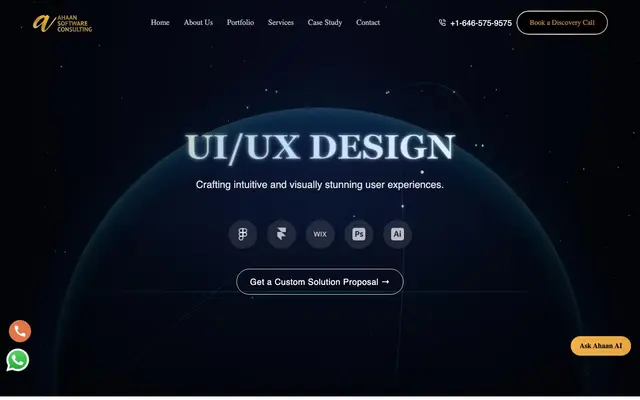 Ahaan Software Consulting website