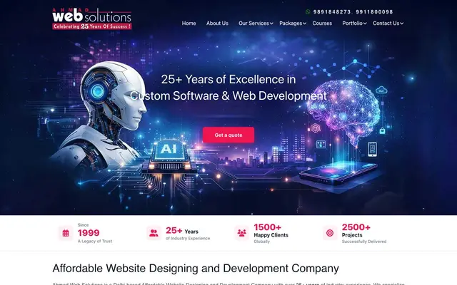 Ahmad web solutions website