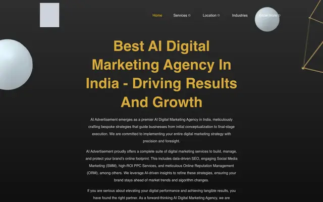 AI Advertisement website