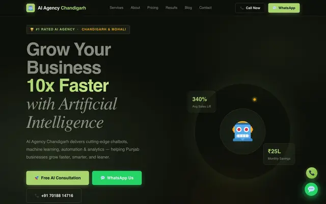 AI Agency Chandigarh website