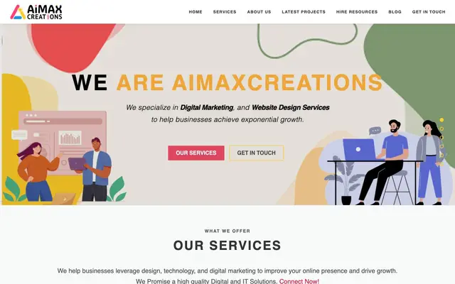 aimax creations website