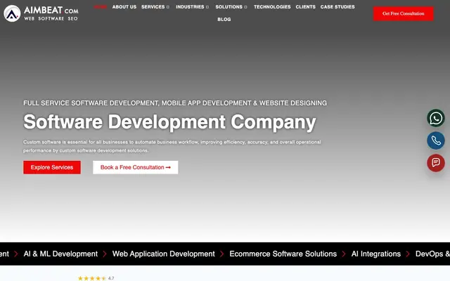 Aimbeat website