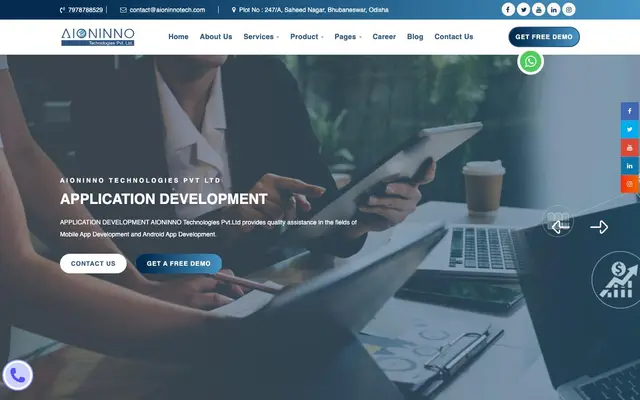 AIONINNO Technologies Pvt. Ltd website