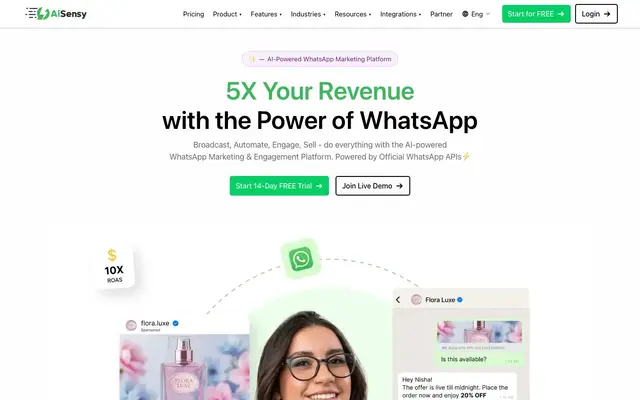 AiSensy website