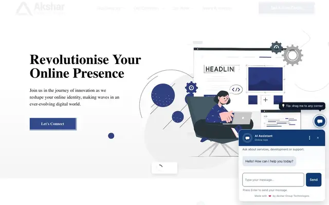 Akshar Group Technologies website