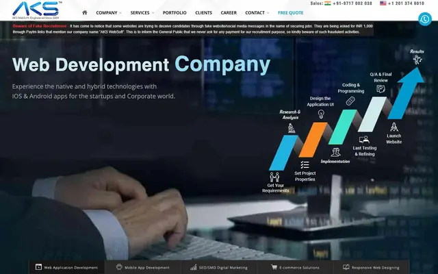 AKS WebSoft website