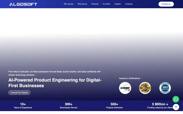 Algosoft Apps Technologies website