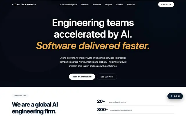Aloha Technology PVT LTD website